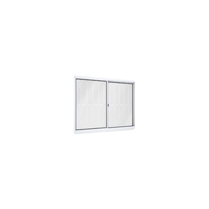 Vitro de Correr de Aluminio Branco 1.50 x 1.00 Metros com Grade A396.0 RioBras