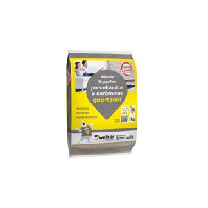 Rejunte Porcelanatos Resinado Branco 1 Kg Quartzolit 0110.00000.0015FD