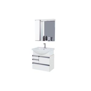 Gabinete de Banheiro com Espelheira Firenze 63,5 cm Branco A.J. Rorato 574041