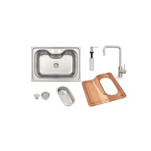 Cuba Inox 69x49x20cm de Sobrepor Morgana com Acabamento Acetinado 93806112 Tramontina