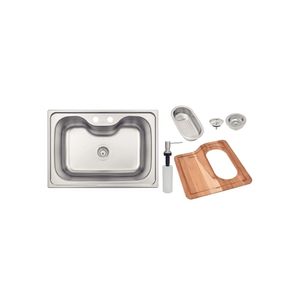 Cuba Inox 69x49x20cm de Sobrepor Morgana com Acabamento Acetinado 93806102 Tramontina