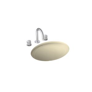 Cuba de Embutir Oval 49 x 37 cm Creme L.37.37 Deca