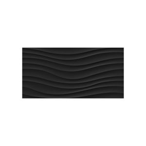 Revestimento 35 x 70 cm Acetinado Retificado com Relevo Wave Black 2429-A Delta