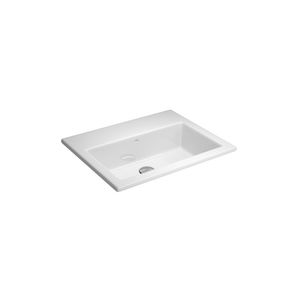 Cuba de Sobrepor Retangular 54 x 43 cm Com Mesa Branco L.840.17 Deca
