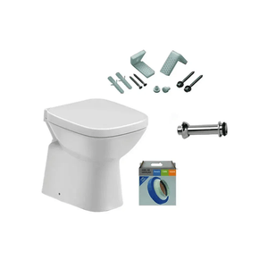 Kit Bacia Convencional e Assento Debba Classic Branco Roca