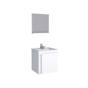 Gabinete de Banheiro com Espelheira Onix 40 cm Branco - Cozimax