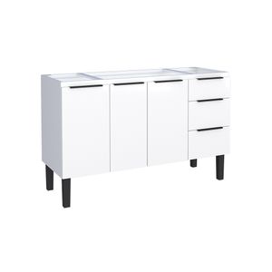 Gabinete de Cozinha em Aço 1,50 Metros Jupiter Branco - Cozimax