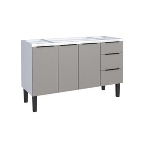 Gabinete de Cozinha em Aço 1,50 Metros Jupiter Cinza - Cozimax