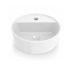 Cuba de Apoio Redonda 37 cm Com Mesa Branco Optica CR37 - Celite