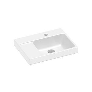 Cuba de Sobrepor Retangular 50 x 38 cm Com Mesa Branco Optica L50 - Roca