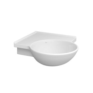 Lavatório de Canto 49,5x49,5x17 cm Master Branco Suspenso Com Mesa L.76.17 Deca