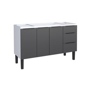 Gabinete de Cozinha em Aço 1,80 Metros Júpiter Preto - Cozimax