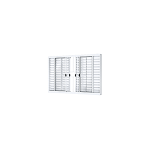 Janela Veneziana de Aluminio Branco 2.00 x 1.00 Metros com Grade A298.0 Riobras