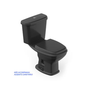 Bacia com Caixa Acoplada Fit Plus Preto - Celite