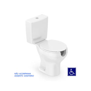 Bacia com Caixa Acoplada Acessibilidade com Abertura Frontal Acesso Plus Branco - Celite