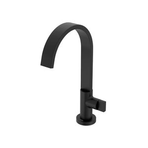 Torneira Bica Alta para Banheiro Flow Preto Matte- Celite