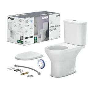 Kit Bacia com Caixa Acoplada e Assento Span Flow Round Branco - Kohler