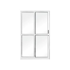 Porta de Correr de Aluminio Branco 1.60 x 2.10 Metros Direito MGM