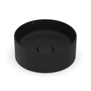 Cuba de Apoio Redonda 30 cm Sem Mesa Black Matte Terra T1 - Roca