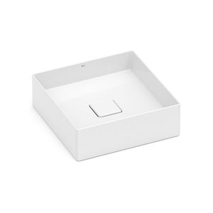 Cuba de Apoio Quadrada 35 x 35 cm Sem Mesa Branco Terra T4 - Roca
