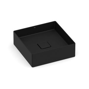 Cuba de Apoio Quadrada 35 x 35 cm Sem Mesa Black Matte Terra T4 - Roca