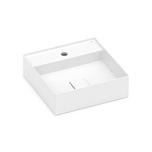Cuba de Apoio Quadrada 40 x 40 cm Com Mesa Branco Terra T9 - Roca