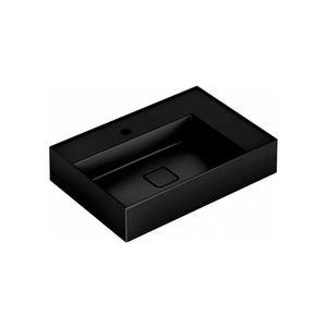 Cuba de Apoio Retangular 62 x 43 cm Com Mesa Black Matte Platinum P8 - Roca